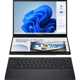 Ноутбук Asus ZenBook Pro Duo 14 OLED UX8406MA-PZ051W, 14" OLED Touch, Core Ultra 9 185H/ 32Gb/ 2TbSSD/ W11/ Inkwell Gray (90NB12U1-M00ML0)
