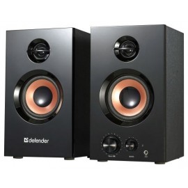 Акустика Defender Aurora S20, дерево, 2x10Вт, 100Гц-20кГц, черный, 65419