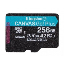 Карта памяти 256Gb Kingston Canvas Go! Plus SDCG3/256GBSP, SD Micro, SDXC Class 10, UHS-I U3