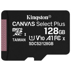 Карта памяти 128Gb Kingston Canvas Select Plus SDCS2/128GBSP, SD Micro, SDXC Class 10, UHS-I U1