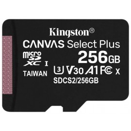 Карта памяти 256Gb Kingston Canvas Select Plus SDCS2/256GBSP, SD Micro, SDXC Class 10, UHS-I U3