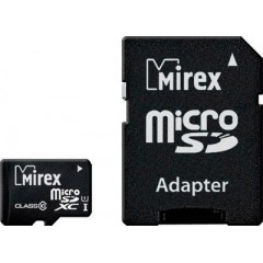 Карта памяти 64Gb Mirex 13613-AD10SD64, SD Micro, SDXC Class 10, переходник