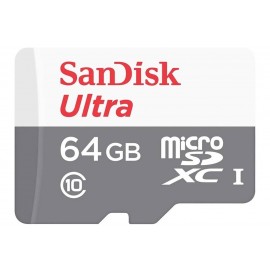 Карта памяти 64Gb SanDisk Ultra SDSQUNR-064G-GN3MN, SD Micro, SDXC Class 10, UHS-I