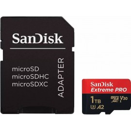 Карта памяти 1Tb SanDisk Extreme PRO SDSQXCD-1T00-GN6MA, SD Micro, SDXC Class 10, UHS-I U3 + адаптер