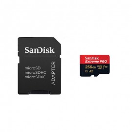 Карта памяти 256Gb SanDisk Extreme PRO SDSQXCD-256G-GN6MA, SD Micro, SDXC Class 10, UHS-I U3 + адаптер