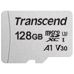 Карта памяти 128Gb Transcend 300S TS128GUSD300S, SD Micro, SDXC, Class10, UHS-I U3