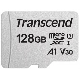 Карта памяти 128Gb Transcend 300S TS128GUSD300S, SD Micro, SDXC, Class10, UHS-I U3