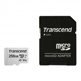 Карта памяти 256Gb Transcend 300S TS256GUSD300S-A, SD Micro, SDXC, Class10, UHS-I U3 + адаптер