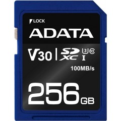 Карта памяти 256Gb AData Premier Pro ASDX256GUI3V30S-R, SD, SDXC Class 10, UHS-I U3