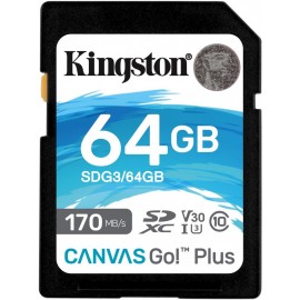 Карта памяти 64Gb Kingston SDG3/64GB, SD, SDXC Class 10, UHS-I U3