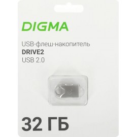 32Gb Digma DRIVE2 DGFUM032A20SR, USB2.0, Silver