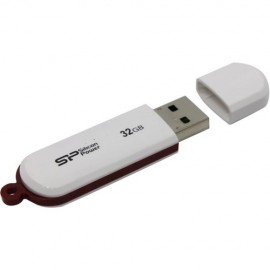 32Gb Silicon Power LuxMini 320 SP032GBUF2320V1W, USB2.0, White