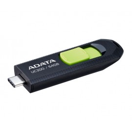 64Gb AData UC300 ACHO-UC300-64G-RBK/GN, USB3.2 Type-C, Black/Green