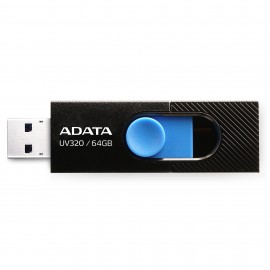 64Gb AData UV320 AUV320-64G-RBKBL, USB3.2, Black/Blue