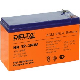 12V / 9Ah, аккумулятор для UPS, Delta HR 12-34W