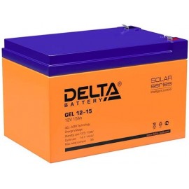 12V / 15Ah, аккумулятор для UPS, Delta GEL 12-15