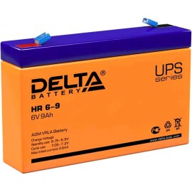 6V / 9Ah, аккумулятор для UPS, Delta HR 6-9