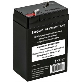 6V / 2.8Ah, аккумулятор для UPS, ExeGate DT 6028 EX282946RUS