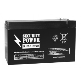 12V / 7Ah, аккумулятор для UPS, Security Power SP 12-7.2 F2