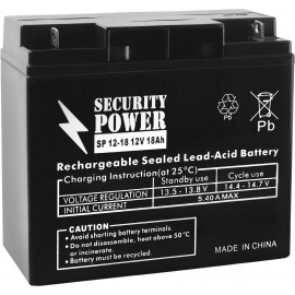 12V / 18Ah, аккумулятор для UPS, Security Power SP 12-18