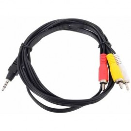 Кабель Jack3.5 4pin (M) - 3xRCA (M) VCOM CV213-1.5M, 1.5м, черный