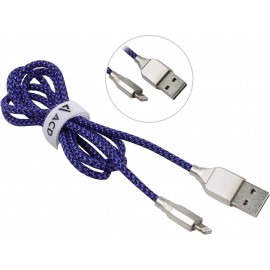 Кабель Lightning (M) - USB2.0 (M), 1м, ACD ACD-U927-P5L, синий/черный