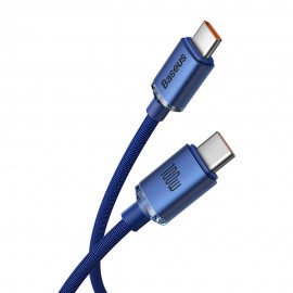 Кабель USB Type-C (M) - USB Type-C (M), 1.2м, Baseus CAJY000603, 100W, Blue