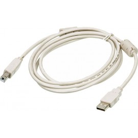 Кабель USB2.0 (AM) - USB2.0 (BM), 1.8м, Buro USB2.0-AM/BM-1.8M-MG, белый