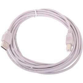 Кабель USB2.0 (AM) - USB2.0 (BM), 3м, Buro USB2.0-AM/BM-3, серый