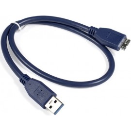 Кабель USB3.0 (M) - USB3.0 microB (M), 0.5м, ExeGate EX-CC-USB3-AMmicroBM9P-0.5 EX284935RUS, синий