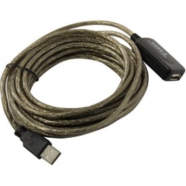 Кабель удлинитель USB2.0 (M) - USB2.0 (F), 5м, ExeGate X-UAE-AMAF-5.0 EX294766RUS, прозрачный