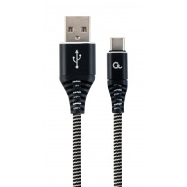 Кабель USB2.0 (M) - USB2.0 Type-C (M), 2м, Gembird/Cablexpert CC-USB2B-AMCM-2M-BW, черный