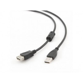 Кабель удлинитель USB2.0 (M) - USB2.0 (F), 4.5м, Gembird/Cablexpert CCP-USB2-AMAF-15C, черный