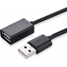 Кабель удлинитель USB2.0 (M) - USB2.0 (F), 3м, Ugreen US103 10317, Black
