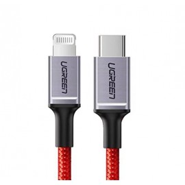 Кабель Lightning (M) - USB2.0 Type-C (M), 1м, Ugreen US298 20309, красный