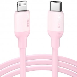 Кабель Lightning (M) - USB2.0 Type-C (M), 1м, Ugreen US387 60625, Pink