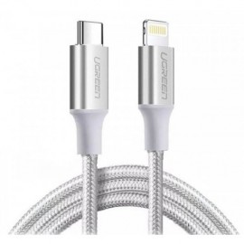 Кабель Lightning (M) - USB2.0 Type-C (M), 2м, Ugreen US304 70525, серебристый