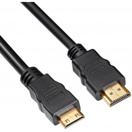Кабель HDMI (19M) - miniHDMI (19M), 3м, Buro BHP-MINHDMI-3, черный