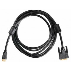 Кабель HDMI (19M) - DVI-D (19M), 3м, Buro HDMI-19M-DVI-D-3M