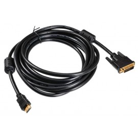 Кабель HDMI (19M) - DVI-D (19M), 5м, Buro HDMI-19M-DVI-D-5M