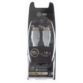 Кабель HDMI (19M) - HDMI (19M), 1.8м, Cactus CS-HDMI.2.1-1.8