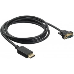 Кабель DP (20M) - VGA (15M), 2м, Buro BHP DPP_VGA-2, черный