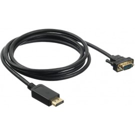 Кабель DP (20M) - VGA (15M), 2м, Buro BHP DPP_VGA-2, черный