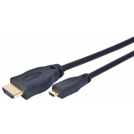 Кабель HDMI (19M) - micro HDMI (19M), 1.8м, Gembird/Cablexpert CC-HDMID-6, черный