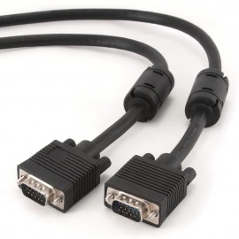 Кабель D-SUB (15M) - D-SUB (15M), 15м, Gembird/Cablexpert CC-PPVGA-15M-B, фильтры