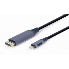 Кабель DP (20M) - USB3.2 Type-C (M), 1.8м, Gembird/Cablexpert CC-USB3C-DPF-01-6, фиолетовый