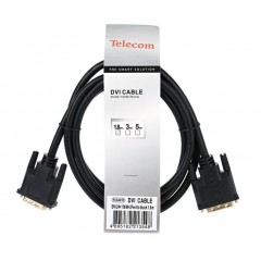 Кабель DVI-D (25M) - DVI-D (25M), 1.8м, Telecom TCG441D-1.8M, черный