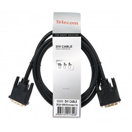Кабель DVI-D (25M) - DVI-D (25M), 1.8м, Telecom TCG441D-1.8M, черный