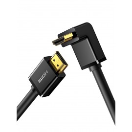 Кабель HDMI (19M) - HDMI (19M), 2м, Ugreen HD103 10173, Black, угловой