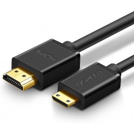 Кабель HDMI (19M) - mini HDMI (19M), 1.5м, Ugreen HD108 11167, Black